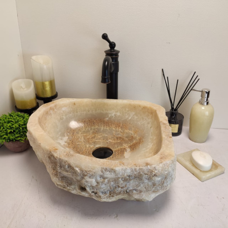 Накладная раковина из оникса Erozy BL EO-00665 (43*40*15см) фото