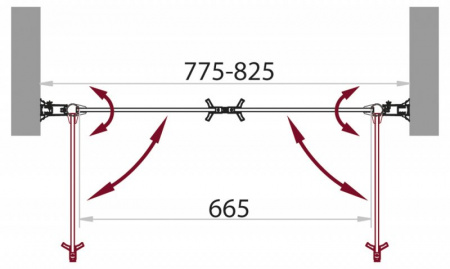 Душевая дверь BelBagno Sela SELA-B-2-80-C-Cr фото