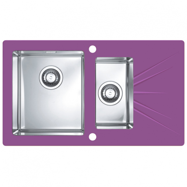Мойка для кухни Alveus Karat 20 фиолетовый чаша справа фото