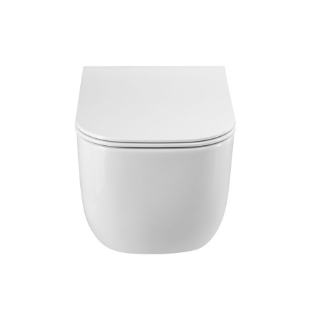 Унитаз подвесной безободковый Art&Max Monza AM232CHR/SC с сиденьем фото