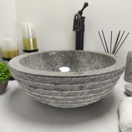 Раковина из мрамора Indo Bowl Marmo Grey Small BM-00037 фото