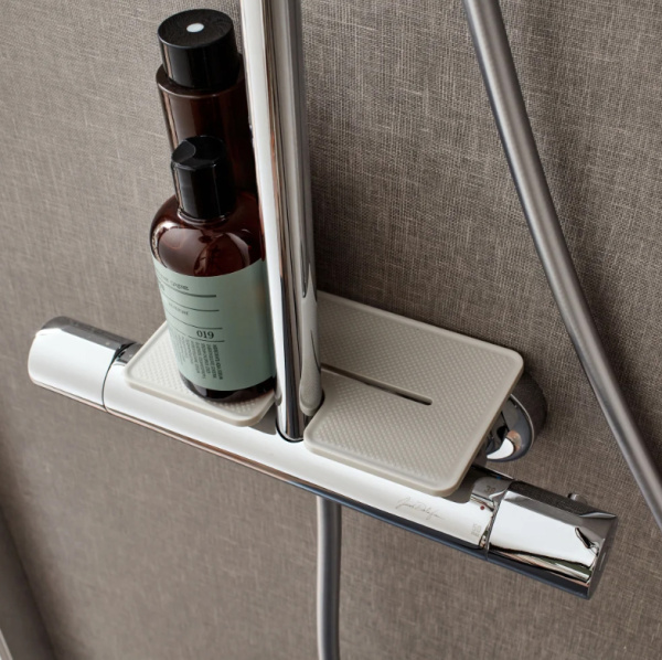 Душевая система (стойка) Jacob Delafon Metro E26589-CP с полкой фото