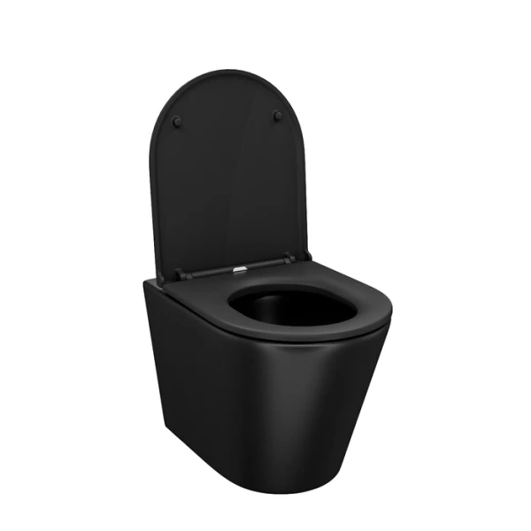 Подвесной унитаз безободковый Iddis Calipso CALR3BMi25 черный матовый фото