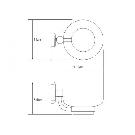 Мыльница настенная стеклянная WasserKRAFT Oder K-3029 фото