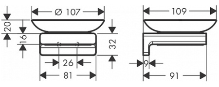 Мыльница для ванной Hansgrohe AddStoris 41746000 хром фото