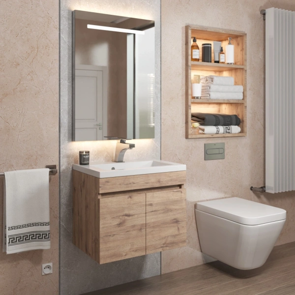 Тумба под раковину Uperwood Eva 50 3930213461 крафт табачный фото