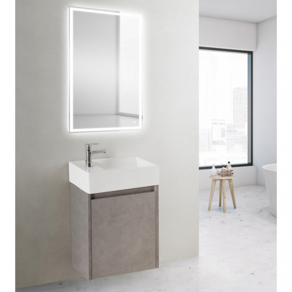 Тумба под раковину BelBagno Kraft Mini KRAFT MINI-450/250-1A-SO-PG-L Pietra Grigio L/R фото