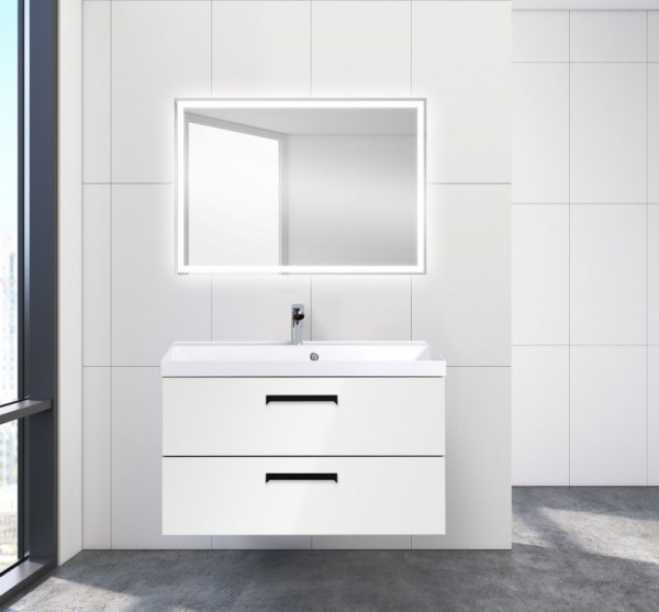 Тумба под раковину Belbagno Aurora AURORA-900-2C-SO-BL Bianco Lucido фото