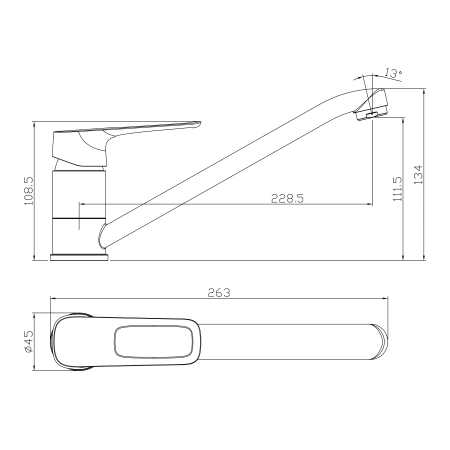 Смеситель для кухни Rossinka RS46 RS46-21 фото