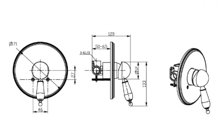 Смеситель для душа Boheme Crystal 305-CRST фото