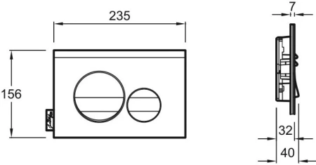 Кнопка смыва Jacob Delafon E20859-CP-MTC хром фото