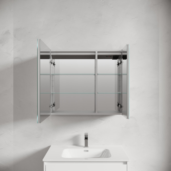 Зеркало-шкаф с подсветкой Sancos Evoke SC8080 80x70 фото