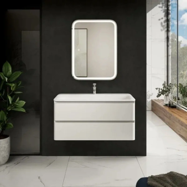 Тумба под раковину Aquame S4 AQM900410WH 100 см, белая фото