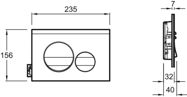 Кнопка смыва Jacob Delafon E20859-CP-MTC хром фото