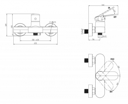 Смеситель для душа BelBagno Ancora ANC-ESDM-CRM фото
