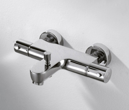 Термостатический смеситель для ванны с душем Bravat Stream F63984C-01B фото