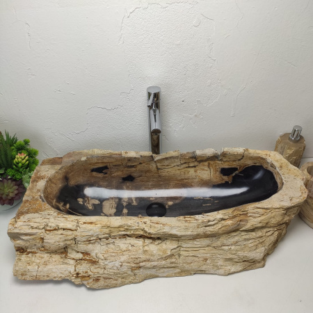 Накладная раковина из окаменелого дерева Fossil Basin OD-01333 (87*44*17) фото
