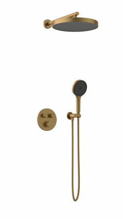 Душевая система с термостатом AltroBagno Bilancia 040414BG матовое золото фото