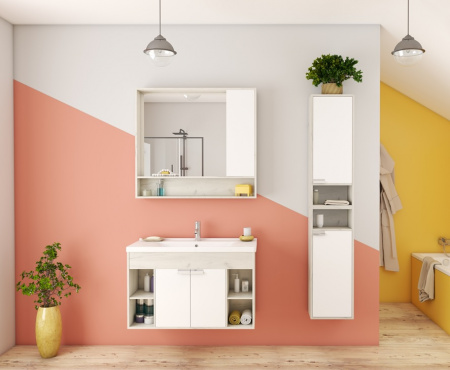 Шкаф подвесной Акватон Флай 1A237903FAX1L левый фото