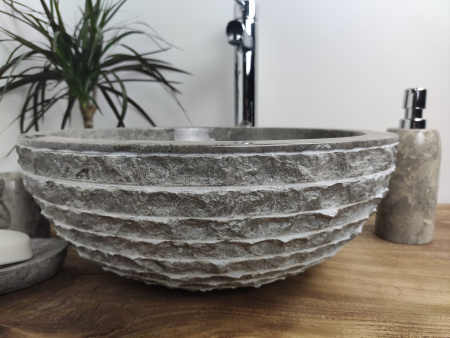 Раковина из мрамора Indo Bowl Marmo Greey Small BM-00241 фото