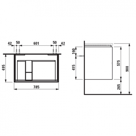 Тумба под раковину Laufen Palomba 4.0720.2.180.220.1 фото