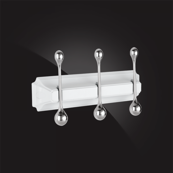 Планка с тремя крючками Elghansa Hermitage HRM-930-White/Chrome фото