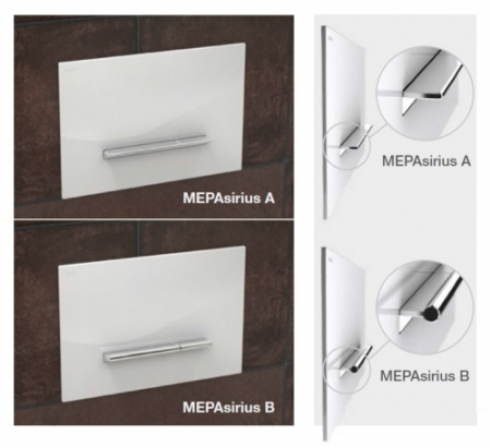 Смывная клавиша Mepa Sirius B 421750 стекло фото