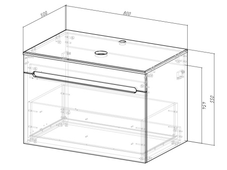 Тумба под раковину Sintesi Style STL.W7817 столешница белая / дуб сонома фото