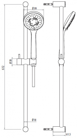Душевой гарнитур Gattoni Programma Doccia 1081/PDC0 cr фото