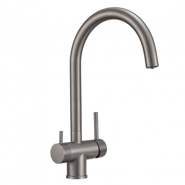 Смеситель для кухни под фильтр Milacio Ultra Vicar MCU.554.GM вороненая сталь фото