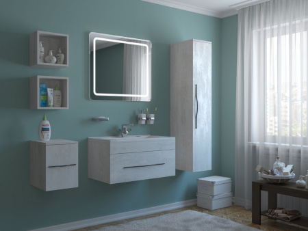 Тумба под раковину Kaksa Кристал 003948 80 см белый фото