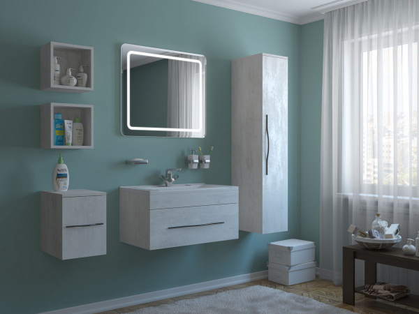 Тумба под раковину Kaksa Кристал 003948 80 см белый фото