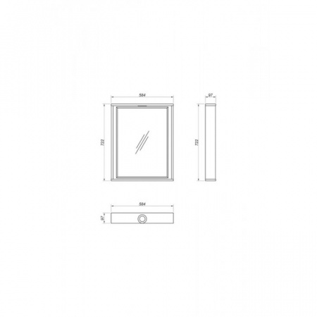 Зеркало с подсветкой Kaksa Verona 004625 серый фото