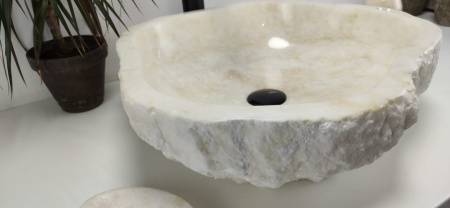 Накладная раковина из оникса Erozy White EO-01055 (50*45*15) фото