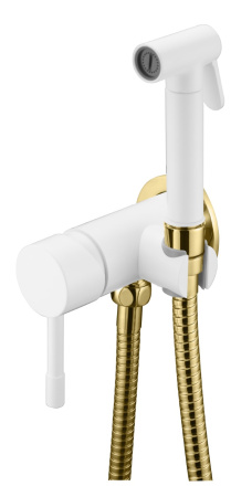 Гигиенический душ со смесителем Boheme Uno 467-WG White Gold фото