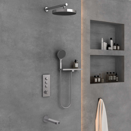 Душевая система скрытого монтажа с термостатом Vincea Inspire VSFW-433TI5RCH хром фото