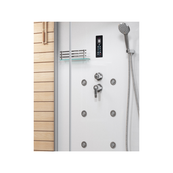 Душевая кабина с сауной Cerutti SPA Lugano White L CT8345 180x110 фото