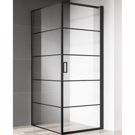 Душевой уголок AQUAme AQM5215-RH-8 80x80 черный фото