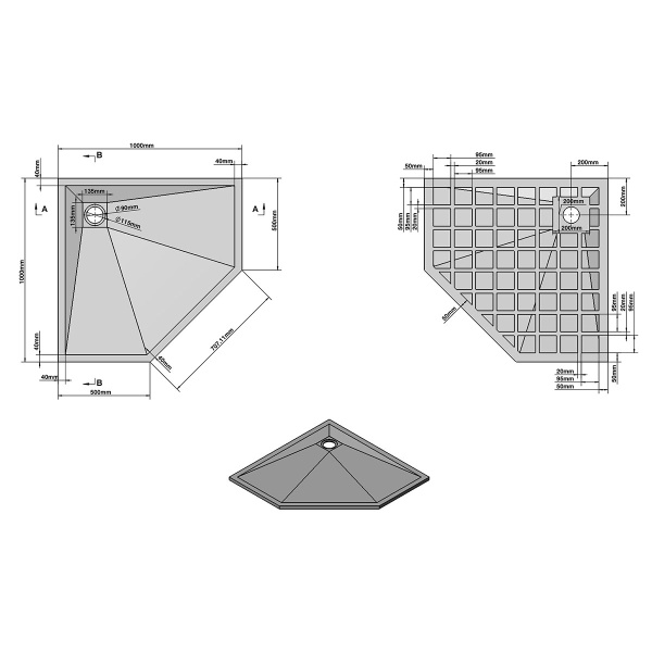 Поддон для душа Vincea VST-4SP1010W 100x100 белый матовый фото