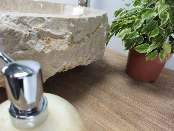 Накладная раковина из мрамора Erozy Cream EM-01082 (49*40*15) фото