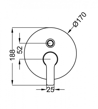 Смеситель для ванны и душа Cezares Dolce DOLCE-VDIM-01-Cr фото