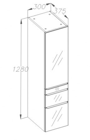 Шкаф-пенал Smile Кристалл Z0000011072 L/R фото