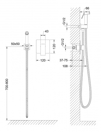 Гигиенический душ со смесителем Timo Saona 2389/00SM фото