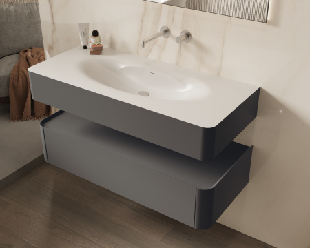 Тумба под раковину Vincea Caprice 120 VMC-4CA120MG серая матовая фото