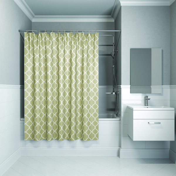 Текстильная шторка для ванной комнаты Iddis Basic 200*180см B09P218i11 фото