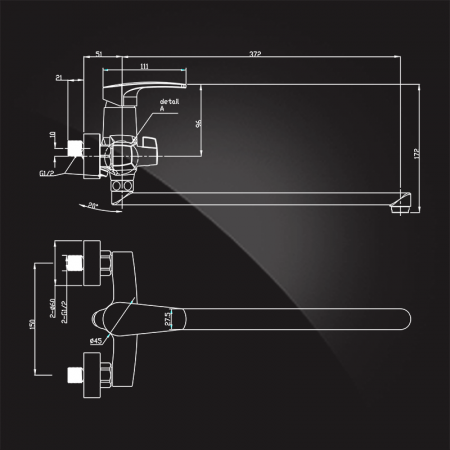 Смеситель для ванны с душем Elghansa Monica Chrome 5322319-20 фото