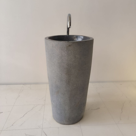 Напольная раковина из речного камня Indo RN-04176 46x46 фото