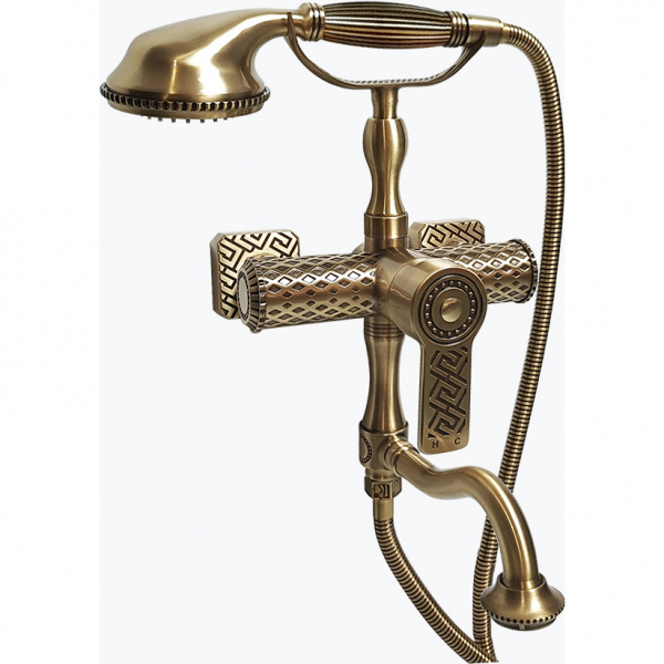 Смеситель для ванны с душем AltroBagno Antik Duo 0202 Br фото