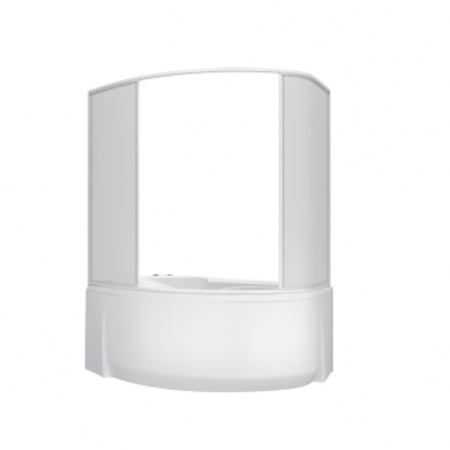 Шторка для ванны раздвижная Bas Флорида пластик (4 ств.) фото