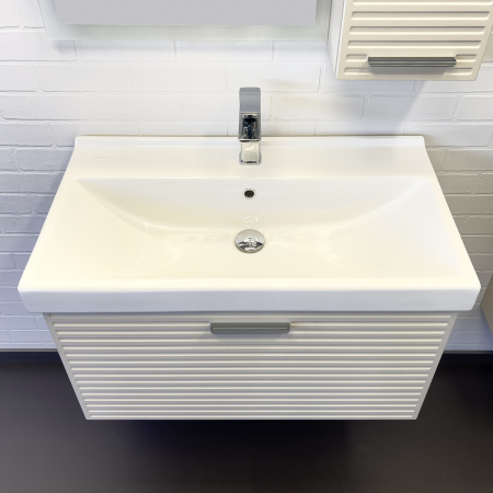 Тумба с раковиной Comfortу Касабланка 80 00-00001042CF серый шелк фото